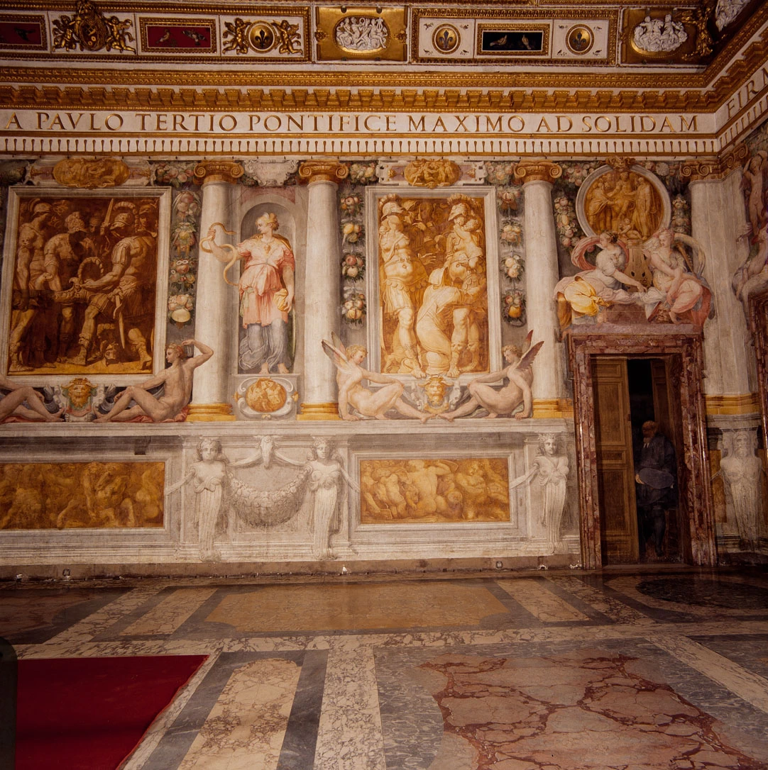 Perin del Vaga - Episodi della vita di Alessandro Magno, episodi della vita di San Paolo, figure allegoriche, virtù e imprese farnesiane, Castel Sant'Angelo, Roma 2
